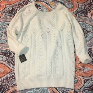 White sweater from bebe